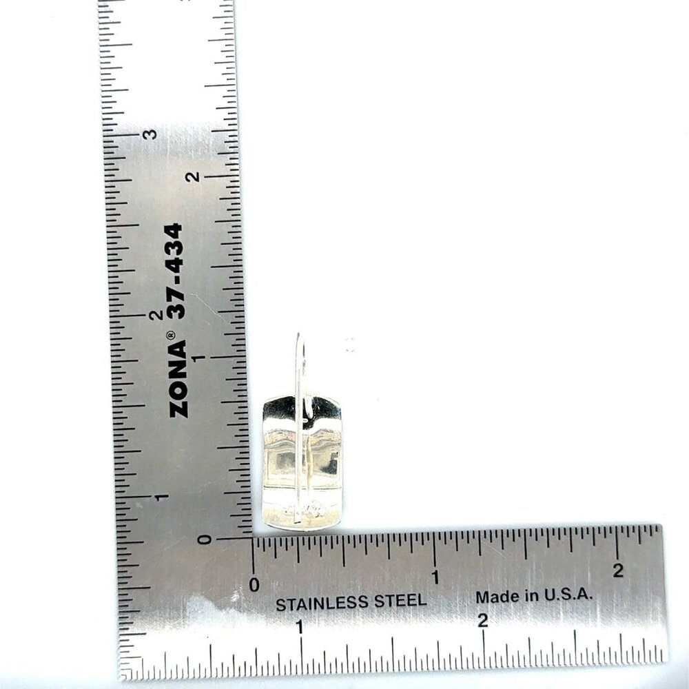 Silpada 925 Hammered Rectangular Drop Earrings - image 6